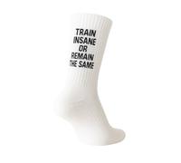 Soul8 Studio Inspirational Cotton Crew Socks for Women - Affirmation - Fun Running Socks - Runners Gifts & Motivation, Train Insane Or Remain the Same, 4.5-7 UK