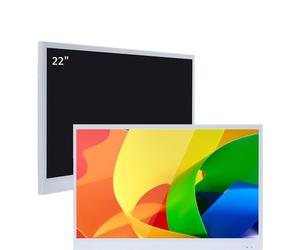Soulaca 22inch Smart LED White TV for Bathroom,1080P Waterpoof with Wi-Fi and Bluetooth, Integrated with Speaker Android 14.0 System,W22