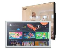 Soulaca 28 inches Smart Mirror TV for Bathroom, 4K UHD, IPX6 Waterproof, Android OS, DVB-T/S/C Television for Bathroom, Voice Control with Wi-Fi & Bluetooth, 2026 The Latest Model