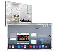 Soulaca 28inch 4K UHD Smart TV for Bathroom, Analog and Digital Tuner, Smart Mirror Panel, Magic Remote, IP65 Waterproof (Mirror (webOS TV System), 28”)
