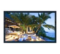 Soulaca 55-Inch IP65 Waterproof Smart TV for Outdoor, 4K UHD 2000Nits with Luxury Black Tempered Glass Front Panel, All Weather TV for Outside Partial Sun,webOS,2025 Model