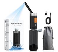 SoulBay Portable Bidet, 400mL Large Capacity USB Rechargeable Electric Travel Bidet, Handheld Sprayer with Max 680ml/Min High Pressure for Toilet Women Men Personal Hygiene Clean, Baby Wash