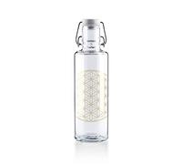 soulbottle 0,6l • Flower of Life • Drinking Bottle Made from Glass • Vegan, plasticfree, Sustainable