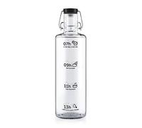soulbottles 1.0 L Stay Hydrated Glass Drinking Bottle Vegan, Plastic-Free, Sustainable