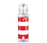 soulbottles Lighthouse Glass Drinking Bottle 600 ml • Lighthouse Design • Plastic-Free & Leak-Proof • Suitable for Carbonated Drinks & Dishwasher • Made in Germany • For Home, Office and Travel