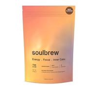 SoulBrew Rise Unsweetened Mushroom Coffee Alternative - with Lion's Mane, Cordyceps, Chaga, Maca, Ashwagandha & Cacao - Gut Friendly Nootropic Superfood (30 Servings, Vegan)
