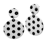 SoulCat® Statement earstuds polka dots in the style of the 50s and 80s, color: white