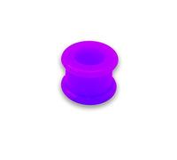 SoulCats® 1 Flesh Tunnel Silicon Double Flared Star Neon Ear Tube, Size:20 mm, Farbe:purple