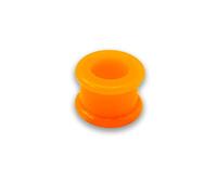 SoulCats® 1 Flesh Tunnel Silicon Double Flared Star Neon Ear Tube, Size:4 mm, Farbe:orange
