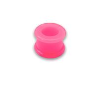SoulCats® 1 Flesh Tunnel Silicon Double Flared Star Neon Ear Tube, Size:5 mm, Farbe:pink