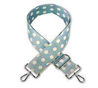 SoulCats® bag strap, adjustable, exchangeable shoulder strap, shoulder strap, cross bag, light blue with white polkadot dots