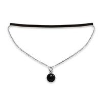 SoulCats Choker Collar Women's Gothic Choker Lace Velvet Necklace Victorian Burlesque, Modell 1, Fabric, No Gemstone