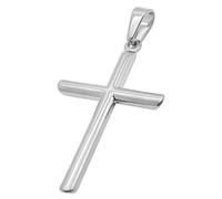 SoulCats® Cross-Pendant Silver Necklace Silver Stainless Steel, Pendant only