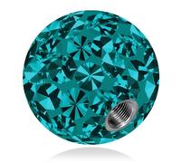 SoulCats® Piercing Ball screw replacement ball crystal gel epoxy ferido many sizes, color:turquoise, thread:1.6 mm, ball size:4 mm