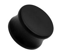 SoulCats® Plug Holz Flesh Tunnel Tube Holzplug Double Flared, 18 mm, Color:black