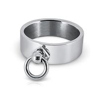 SoulCats® Ring of O Slave-Ring Silver Coloured Stainless Steel, Diameter: ca 19 mm