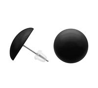 SoulCats® round ear studs, diameter approx: 16 mm, color: black