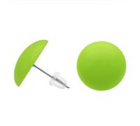 SoulCats® round ear studs, diameter approx: 16 mm, color: light green