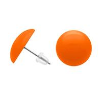 SoulCats® round ear studs, diameter approx: 16 mm, color: orange