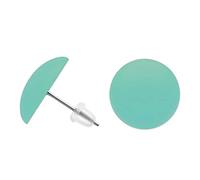 SoulCats® round ear studs, diameter approx: 16 mm, color: turquoise
