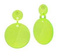 SoulCats® statement earrings made of acrylic, in the neon disco retro style of the 80s