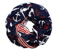 SoulCats stylish anchor loop scarf women's neckerchief with anchor design maritime anchor design sailor look