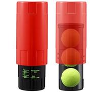 Soulchen 1 Pack Tennis Ball Pressurizer - Tennis Ball Saver Storage Canister Holds 3 Balls Under 14 Psi Pressure, Reusable Stuff for Bounce Retention, Lightweight & Durable (Red)