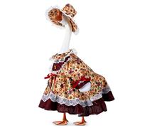 Soulchen 1 Set Autumn Porch Goose Outfit 23" Fall Sunflower Cement Goose Clothes Costume Set for Thanksgiving Party Yard Lawn Outdoor Garden Patio Decor