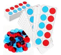 Soulchen 10 Sets Plastic Ten Frames Bulk for Classroom Math Manipulatives for Kids Ten Frame Classroom Set School Supplies and Teacher Resources Classrooms Supplies Math Tools for Student