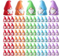 Soulchen 100 Pcs Mini Gnomes Figurines Small Gnomes Figures Miniatures Statue Bulk for Home Fairy Garden Accessories Halloween Ornaments Party Favor Goodie Bag to Prank Hide and Seek