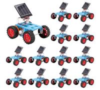 Soulchen 12 Pack Solar Robot Stem Kit Bulk Robot Building Science Kits for DIY Solar Powered Cars for Arts and Crafts Activities Experiments Engineering Project Clubs Gifts