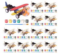 Soulchen 12 Pack STEM Craft Set DIY Wooden Glider Kits, Educational Science Experiment Projects, Robotics DIY Project Hand Assembly Flying Model Kit for Group Activities, Team Building, Clubs