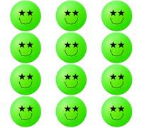 Soulchen 12 Pcs Glow in The Dark Table Tennis Balls Smile Face Table Tennis Balls for Outdoor Practice Party Games Goodie Bag Stuffers Gag Gift Cats Toys
