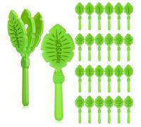 Soulchen 12 Pcs Holy Week Palm Leaf Shape Clappers Bulk Religious Christian Easter Party Supplies Noise Makers Palm Sunday Plastic Clapping Hands Noisemakers for Church Holy Week Celebration Events