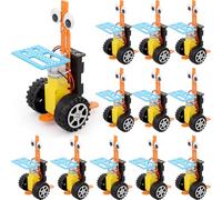 Soulchen 12 Set Stem Kits Stem DIY Food Delivery Robot Craft Kits Robotics Kit with DIY Robot Car Kit for Engineering Projects Activities Experiments Club Engineering Motor Set