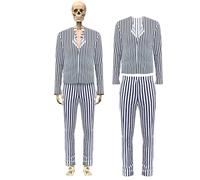 Soulchen 2 Pcs 12 ft Skeleton Costume Set Halloween Jack Suit Outfit Giant Sized Skeleton Clothes Accessories for Halloween Garden Lawn Indoor Outdoor Decor