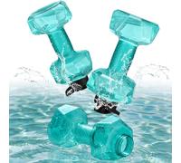 Soulchen 2 Pcs Plastic Water Filled Weights for Pool Exercise, Aquatic Exercise Dumbbells with Non-Slip Handle, Pool Dumbbell Aerobics for Water Aerobics Weight Loss(Green)