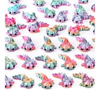 Soulchen 24 Pcs 3D Printed Axolotl Figures Charms Sensory Mini Fidget Toys for Axolotl Party Favors Birthday Party Supplies Tiny Animal Figures Gifts for Back to School (Satin Ombre)