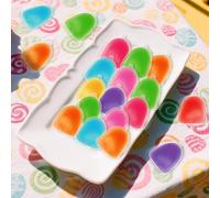 Soulchen 24 Pcs Christmas Gummy Ornament Acrylic 8 Colors Fake Candy Christmas Tree Ornaments Sugar DIY Xmas Decor with Rope for Xmas Tree Treat Corner Party Hanging Decorations(Candy)