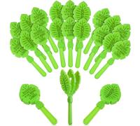 Soulchen 24 Pcs Holy Week Palm Leaf Shape Clappers Bulk Religious Christian Easter Party Supplies Noise Makers Palm Sunday Plastic Clapping Hands Noisemakers for Church Holy Week Celebration Events