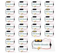 Soulchen 24 Sets STEM Electric Circuit Kit Bulk Basic Circuits Science Bulb Light Experiments for Beginners STEM Projects Circuit Board Building Kits Teaching Teachers Parents Experiment Educational