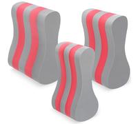 Soulchen 3 Pack Swimming Pull Float, 3 Sizes Swim Buoy 5 Layer Training Leg Float Swimming Aid Pool Buoy for Lap Training, Combo Pull for Adults Multicolor Train Equipment(Pink)