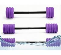 Soulchen 3 Pcs Long Aquatic Exercise Dumbbells Swim Barbells 25'' 29'' 33'' Foam Water Weight Dumbbell Pool Barbells with High Density EVA Foam for Swim Water Aerobics Fitness Loss(Purple)