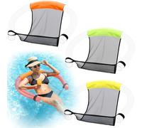 Soulchen 3 Pcs Mesh Floating Pool Noodle Chair Slings Water Float Seat for Adults Summer Beach Toys Swimming Outdoor Party Accessories, Pool Noodle Not Included (Yellow,Orange,Green)