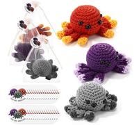 Soulchen 3 Sets Positive Crochet Animals Gifts Bulk Positive Crochet Spider Gifts with You Are Amazing Card Organza Bag Inspirational Emotional Appreciation Support Present for Teacher Friend Employee