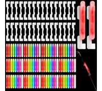 Soulchen 350 Pcs Clip on Fishing Glow Sticks Bulk for Rod Tips Mini Glow in The Dark Stick for Fishing Poles(Multicolor,4.5 mm)
