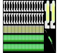 Soulchen 350 Pcs Clip on Fishing Glow Sticks Bulk for Rod Tips Mini Green Glow in The Dark Stick for Fishing Poles(3.0 mm)