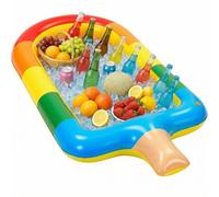 Soulchen 4 ft Inflatable Buffett Cooler Ice Pop Design Drink Holder Colorful Ice Serving Pool Pool Beach Party Drink Float for Luau and Summer Parties