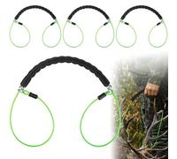 Soulchen 4 Pcs Deer Sled Deer Drag and Harness 43.3" Lightweight Portable Wirerope Cinch Hunting Accessories with Thick Foam Handle Hunting Gear Accessories Gifts Works with Bucks Does(Green)