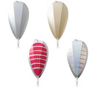 Soulchen 4 Pcs Kokanee Salmon Dodger, Dodgers Flashers, Multicolor, Gold, Silver, Rose Red, Dazzling Colors, Kokanee Dodger Trolling Flashers, Versatile Trolling Action for Salmon & Trout